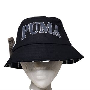 NWT Puma Kids Black Bucket Hat Sz S/M